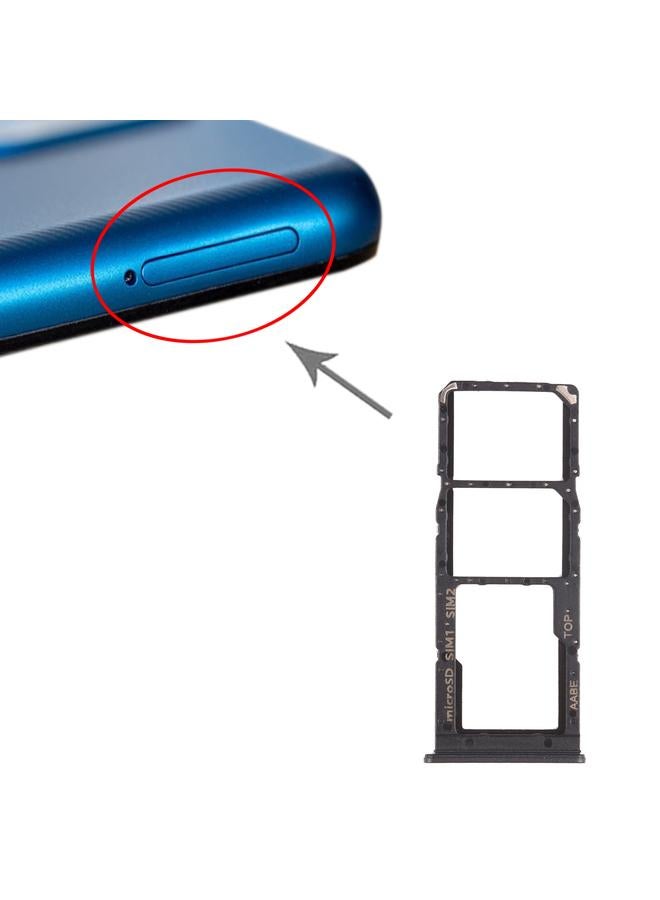 إيروريكس لـ Samsung Galaxy A12 SM-A125 درج بطاقة SIM + درج بطاقة SIM + درج بطاقة Micro SD (أسود) - Image 4