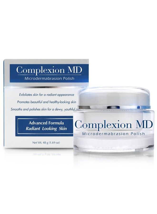 complexion md Exfoliating Face Scrub -- Anti Aging & Pore Refining Microdermabrasion Facial Polish with Green Tea & Natural Pumice -- Spa Quality Home Exfoliation (1.69oz/48g) - Image 1