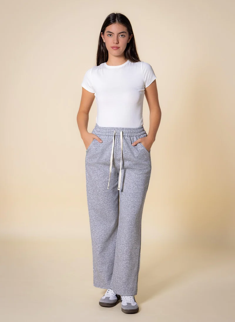 Shapes Dark Grey COMFORT JOGGER-WAIST TROUSERS for Women | Best Price UAE