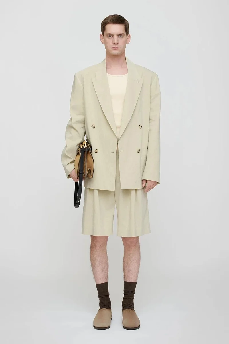 Nanushka CARSTEN FADED SAGE FLAX SUITING
