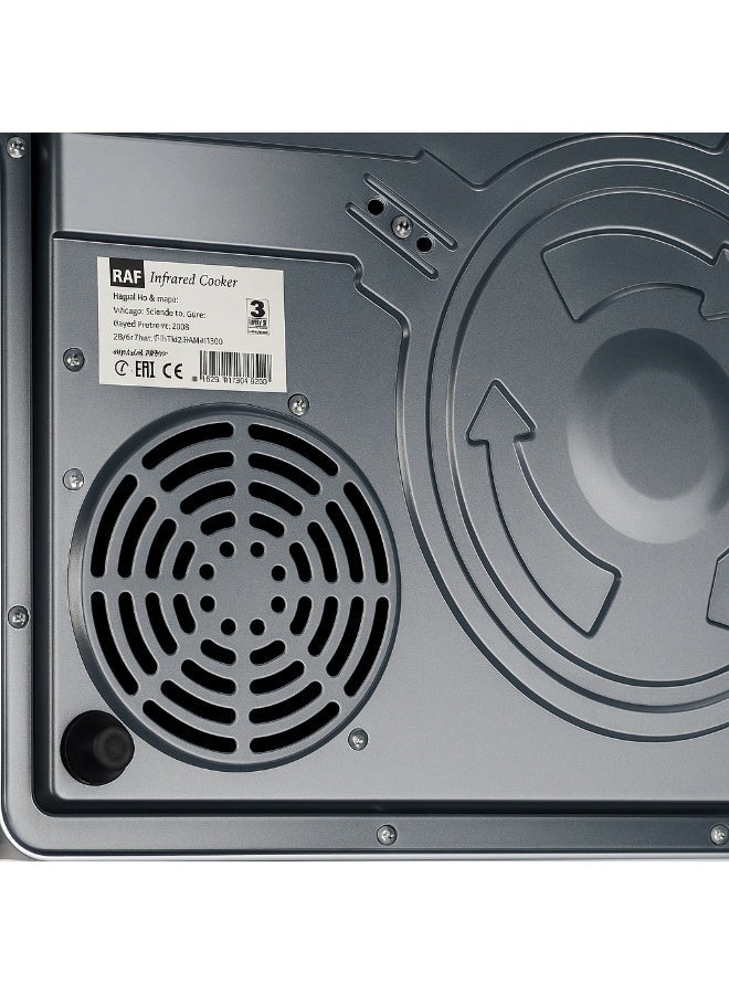 RAF Infrared Cooker 3500W | Electric Hot Plate with Physical Control Buttons, Micro Crystal Glass, LED Display & Timer | 220-240V | Model R.8046 - Image 4