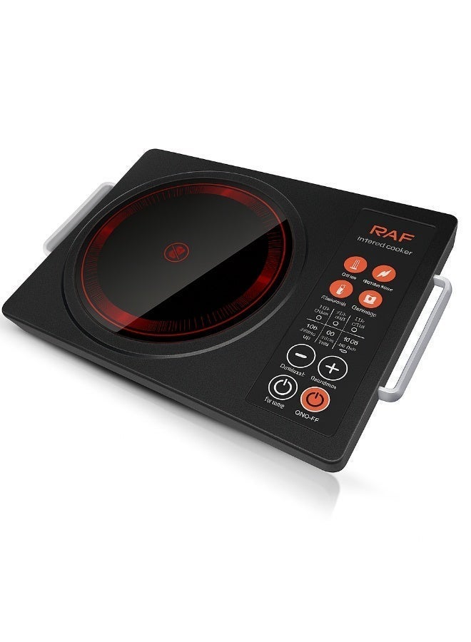 RAF Infrared Cooker 3500W | Electric Hot Plate with Physical Control Buttons, Micro Crystal Glass, LED Display & Timer | 220-240V | Model R.8046 - Image 2