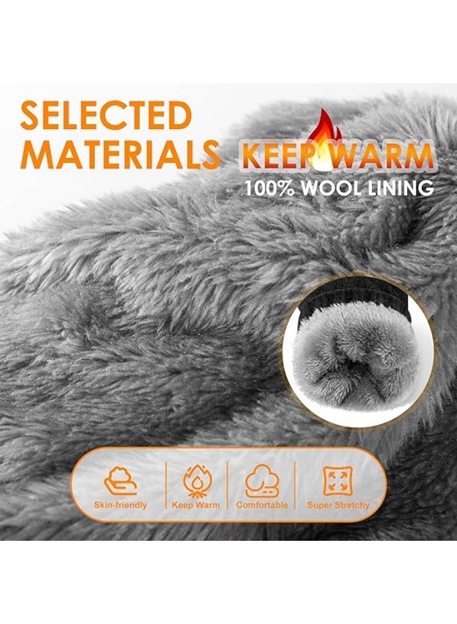 عربست قفازات الشتاء للنساء ، قفازات النساء الطقس البارد الحراري الدافئ الصوف الملفوفة ، قفازات شاشة اللمس لهدايا عيد الميلاد - Image 2