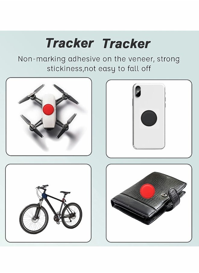 Generic - AirTag Case, AirTag Holder, AirTag Accessories, Silicone Pasteable, Waterproof-Anti-Scratch Sticker AirTag Case, Hidden Location Tracker, Air Tag Holder for Kids, for Apple Airtag, 2 Packs (Red) - Image 1