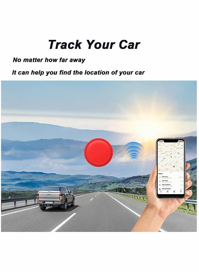 Generic - AirTag Case, AirTag Holder, AirTag Accessories, Silicone Pasteable, Waterproof-Anti-Scratch Sticker AirTag Case, Hidden Location Tracker, Air Tag Holder for Kids, for Apple Airtag, 2 Packs (Red) - Image 1