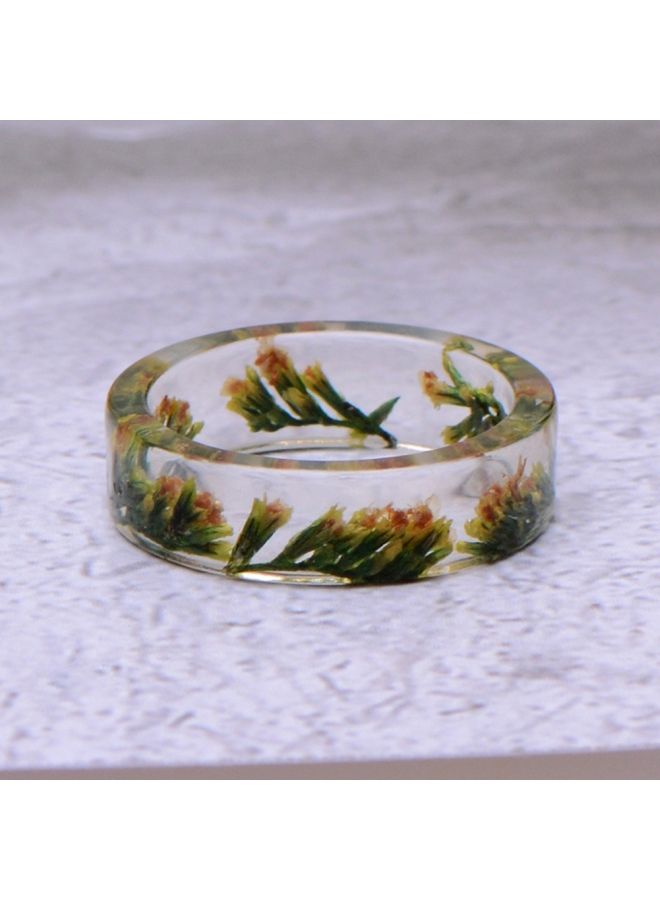 NIBEMINENT Resin Dried Flower Finger Band Ring - Image 2