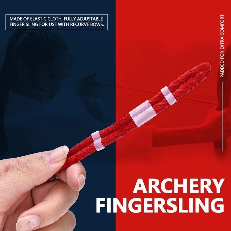 DEWIN Archery Fingersling - Adjustable Fingersling Archery Finger Sling, for Recurve Bow, Hunting Shooting Accessory, 2 Colors, 3Sizes - Image 3