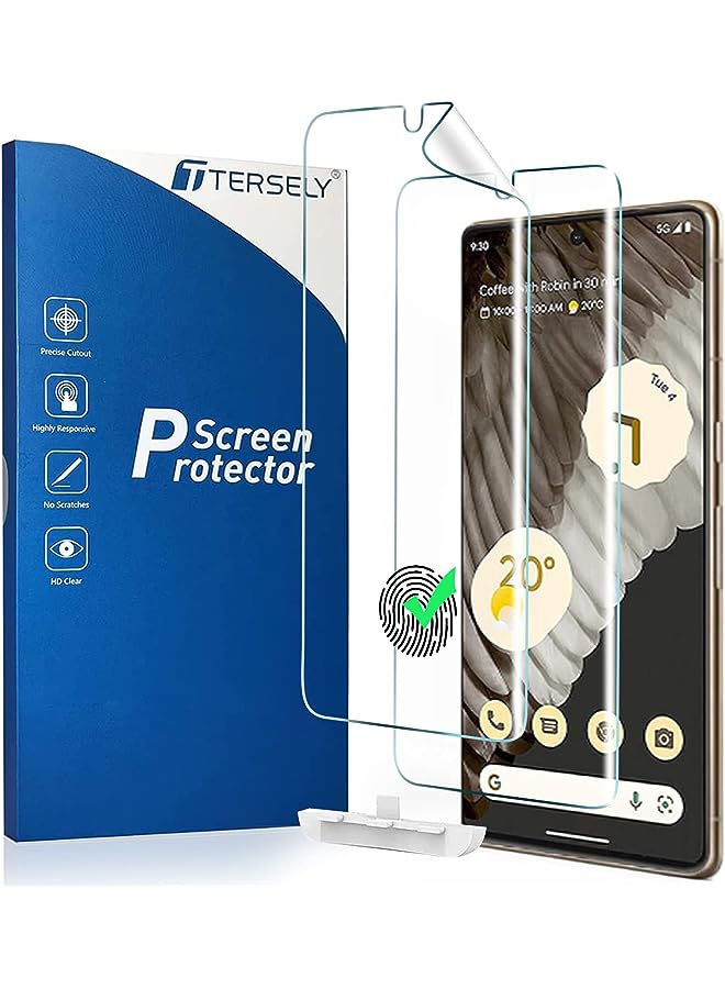 Zaboon For Oneplus 7 Pro Screen Protector, [9H Hardness] [Full Coverage] Protective Film Hd Clear Tempered Glass Screen Protector Anti-Shatter Film For Oneplus 7 Pro Smartphone (Black) (2 Pack) - Image 1