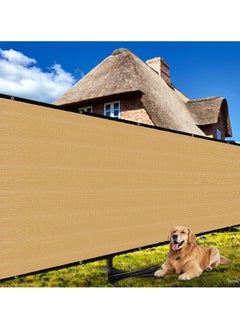 LINGWEI Balcony Privacy Screen Fence Cover 90 x 500CM Sand Mesh UV Protection Shade Cloth for Apartment, Patio, Backyard & Outdoor Use Includes Cable Ties & Rope  - Image 3