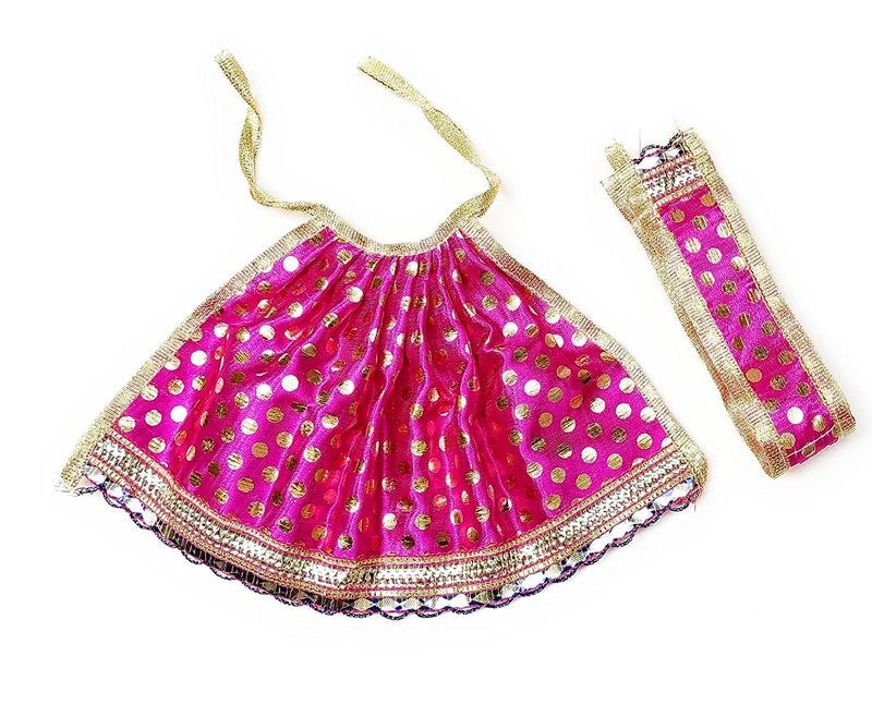 VASH ملابس GIRLYZ متعددة الألوان لمراسم دينية خاصة ماتا راني رادا فاسترا ديفي بوشاك دورغا ماتا فستان رادا راني بوشاك لتمثال قائم رقم 2 قد يختلف اللون - Image 4