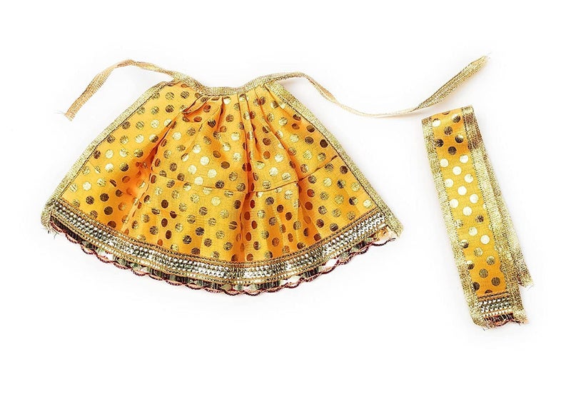 VASH ملابس GIRLYZ متعددة الألوان لمراسم دينية خاصة ماتا راني رادا فاسترا ديفي بوشاك دورغا ماتا فستان رادا راني بوشاك لتمثال قائم رقم 2 قد يختلف اللون - Image 2