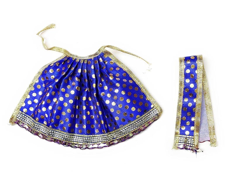 VASH ملابس GIRLYZ متعددة الألوان لمراسم دينية خاصة ماتا راني رادا فاسترا ديفي بوشاك دورغا ماتا فستان رادا راني بوشاك لتمثال قائم رقم 2 قد يختلف اللون - Image 3