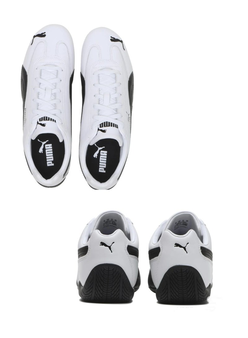Puma Classic White and Black Racing Shoes Low-Top Leather Retro Casual Sneakers for Men and Women - Image 5