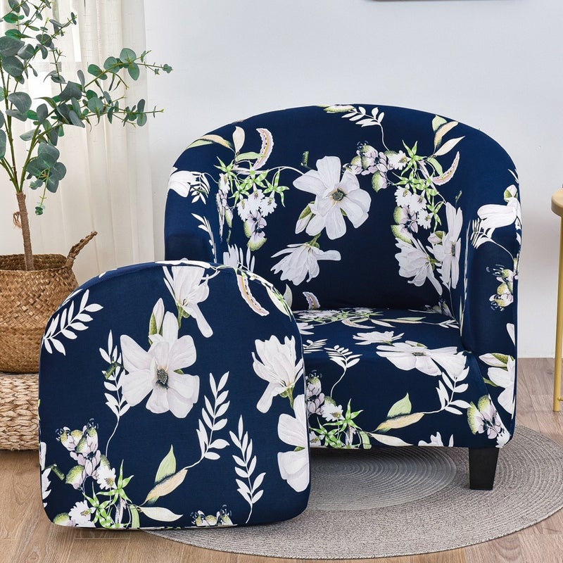 Ai Zun Solid Color Single Club Chair Cover Sofa Cover Full Protection Cover Half Round Bathtub American Style Sofa Cover Cushion - Image 1