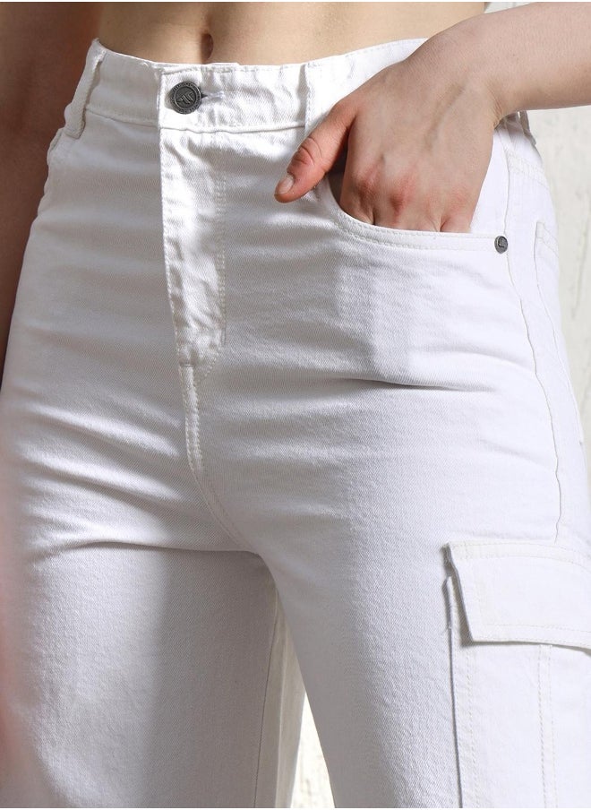 Hubberholme Ecru Jeans For Women  - Image 3