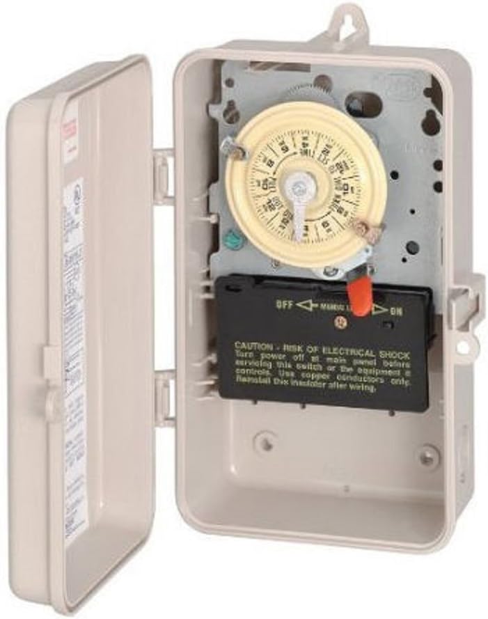 Intermatic T104P3 208-277 Volt DPST 24 Hour Mechanical Timer Switch - Image 3