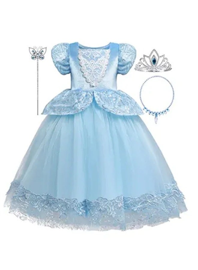 Girls Dress Costume for Kids Girls Princess Dress Up with  Accessories Birthday Party Cosplay Outfits