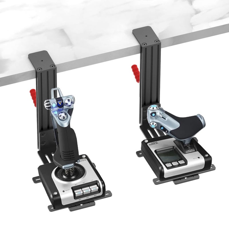 Hikig 2 Pack Desk Mount for Flight Sim Hand-Controller Compatible with Logitech X52 X56 Hotas, Thrustmaster HOTAS Warthog, T.16000M FCS, T.Flight, SimTask Farmstick, Sol-R1, Sol-R2, VKB, VPC, Winwing - Image 4