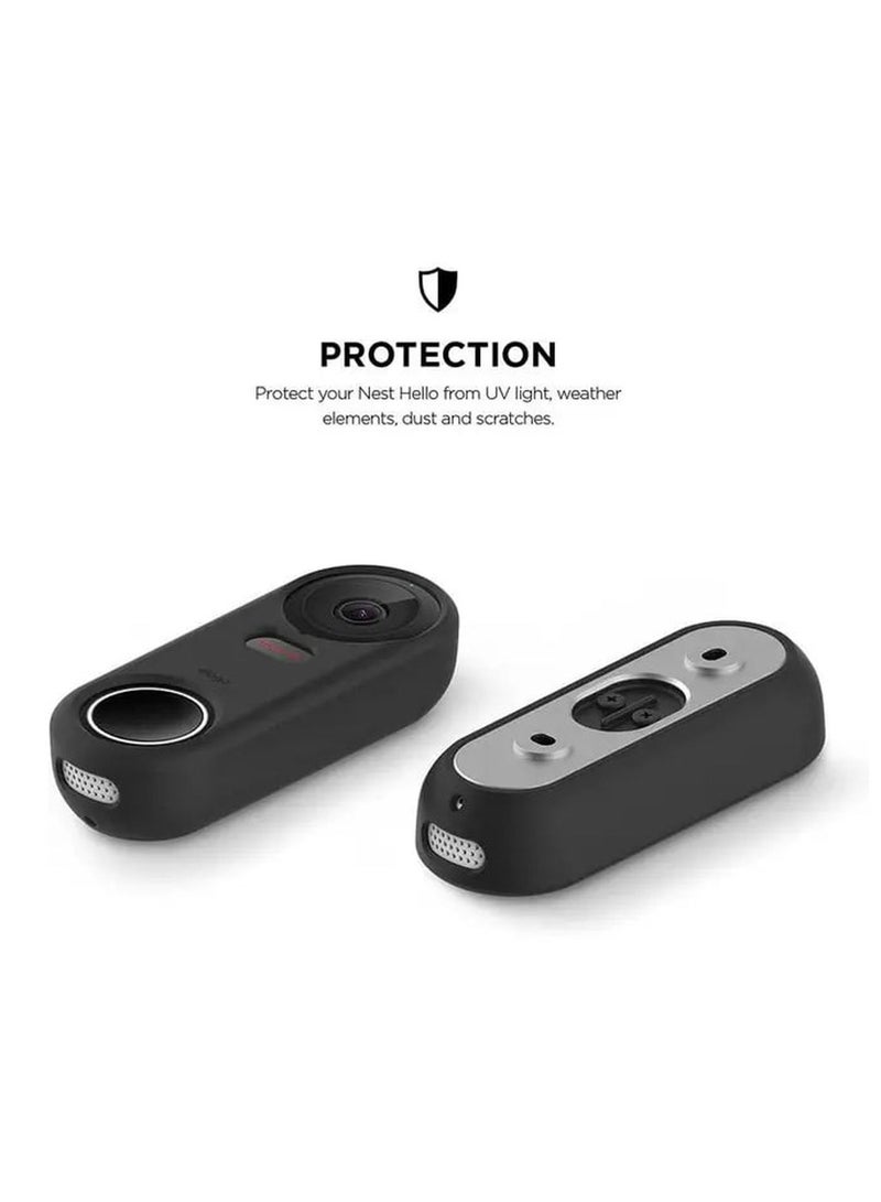 Elago Silicone Case for Nest Hello Doorbell / Easy Installation / Dust & Scratches Resistant / Weather Elements Protection / UV Light Protection - Black - Image 3