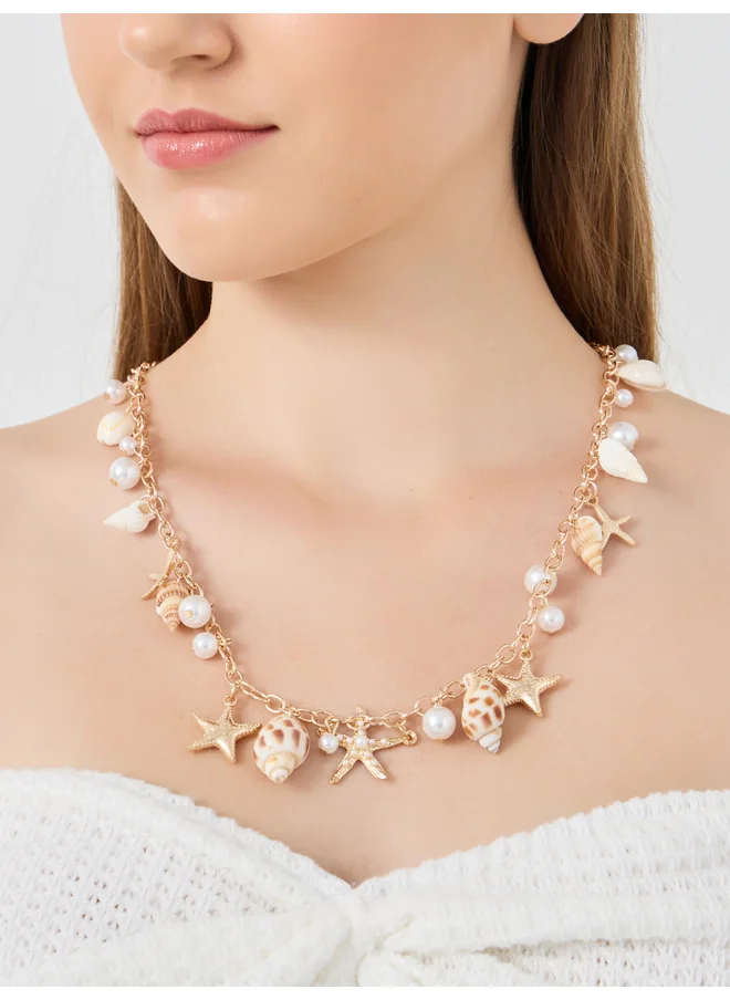 ستايلي Styli Embellished Sea Charm Chain Belt