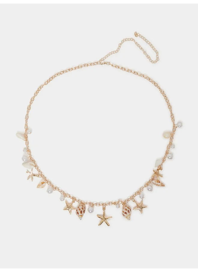 ستايلي Styli Embellished Sea Charm Chain Belt