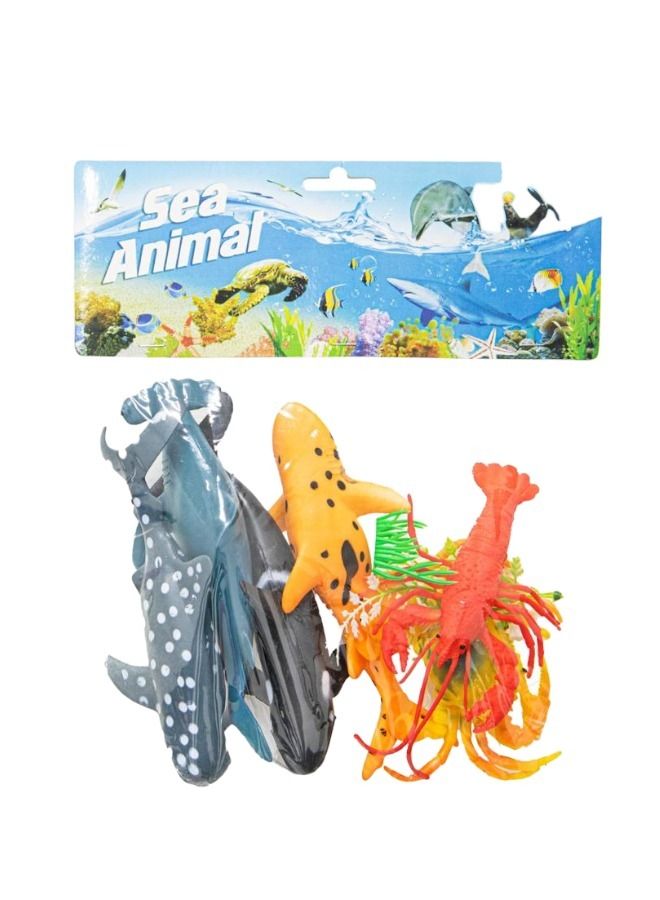 Mini Sea Animals Figure Toys Set Non-Toxic Multicolored Realistic Animals Set For Kids