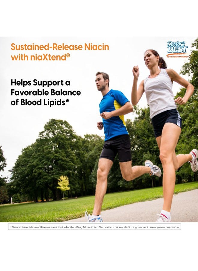 Doctor's BEST Doctors Best Sustained-Release Niacin with niaXtend, Supports Heart Health, Non-GMO, Gluten Free, Vegan 120 Tablets  - Image 3