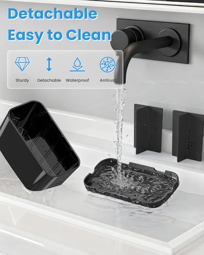 Homtalker Toothbrush and Toothpaste Holders for Bathrooms Countertop - Detachable 5 Slots Kids Electric Toothbrush Holders Set Wall Mounted with Removable Dividers for Bathroom Decor and Accessories Organizer - Image 4