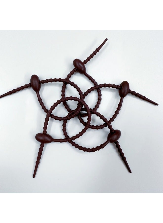 Loquat 220mm Tadpole Self-locking Data Cable Tie Storage Belt DIY Keychain Jewelry Blind Box Fashion Play Pendant Manufacturer-Color:Coffee (21.5cm) - Image 1