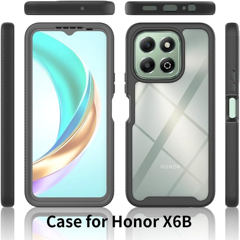 زيني غطاء لهاتف Honor X6b، حماية صدمات 360 درجة مع حماية شاملة وواقي شاشة مدمج، غطاء خارجي متين بإطار، أزرق داكن - Image 2