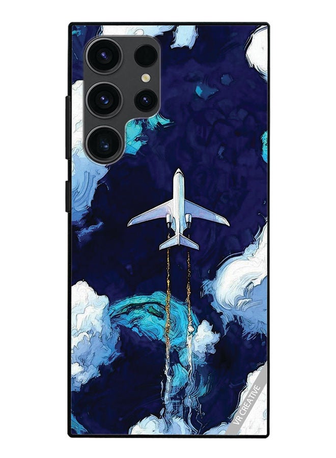 VR CREATIVE Protective Case Cover For Samsung Galaxy S23 Ultra 5G Aeroplane Design Multicolour - Image 1