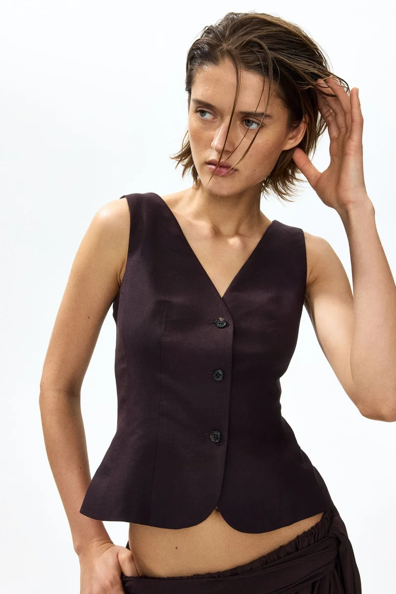 H&M Linen-blend waistcoat