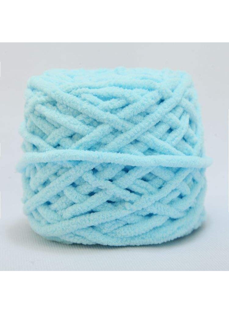 Generic - Ice Cream Striped Soft Thick Yarn Handmade Diy Knitted Scarf Yarn Ball Crochet Hook Slipper Self-knitted Ball 06 Water Orchid - Image 1