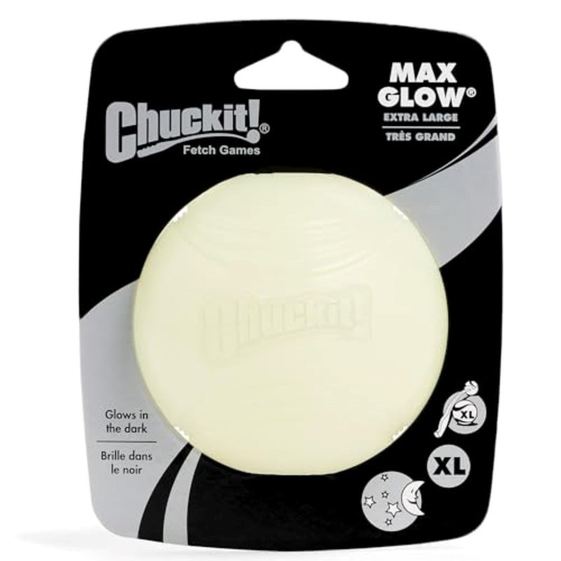 Chuckit Glow in the Dark Bouncy Balls Ball for Dogs Chuckit Dog Toy Max Glow Balls ExtraLarge 35 Inch Pack of 1 - Image 2