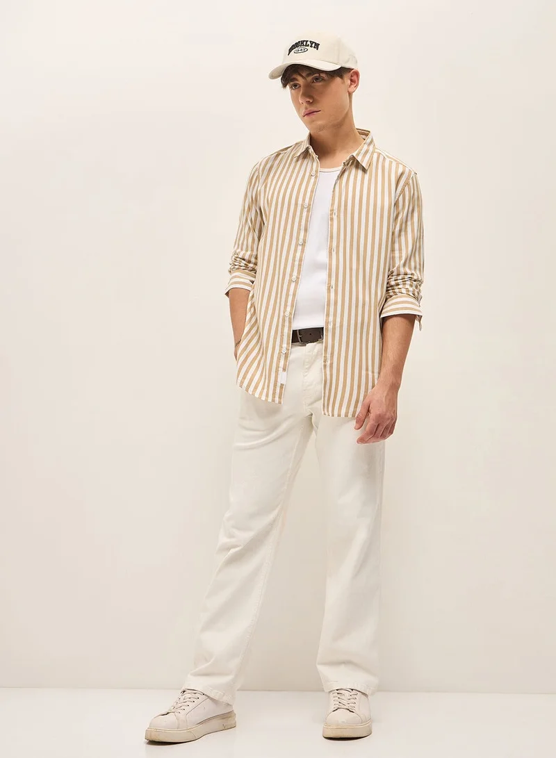 THE BEAR HOUSE  Cotton Shirt for Men | Slim Fit, Long Sleeve, Casual & Formal Wear | Soft, Breathable Fabric for Office, Everyday, & All-Season Use in Classic & Trendy for Men | Best Price UAE