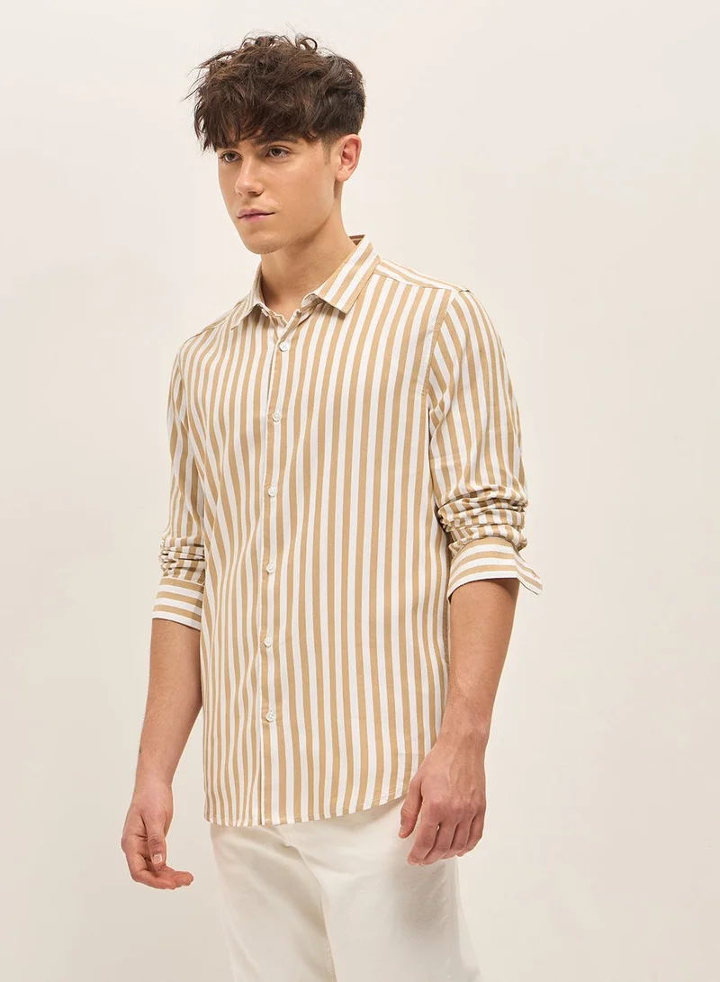 THE BEAR HOUSE  Cotton Shirt for Men | Slim Fit, Long Sleeve, Casual & Formal Wear | Soft, Breathable Fabric for Office, Everyday, & All-Season Use in Classic & Trendy for Men | Best Price UAE