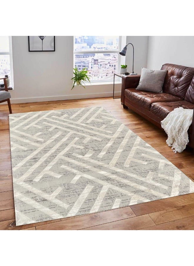 HANDPICKED FURNITURE Handpicked Furniture Neutral Cream Rug, Ultra Soft Area Carpets For Bed Room, Living Room, And Dining Room, Anti Slip Floor Carpets, Easy To Clean, Made In Turkey, Rectangle  - Image 1