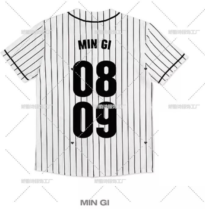 Cross-border New Baseball T-shirt ateez Surrounding Official Same Style Baseball Suit Top Short Sleeve Sweatshirt 0809