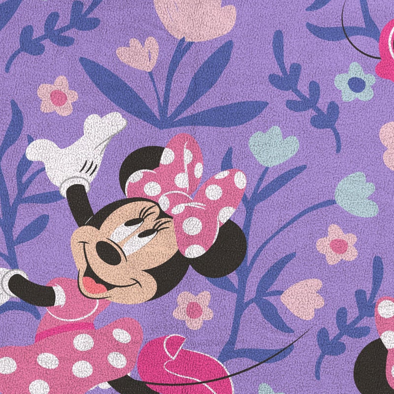 Jay Franco Kids Plush Throw Blanket â€“ Soft & Cozy Fleece Throw for Bedroom & Couch DÃ©cor, Official Licensed Product, Purple - Minnie Mouse, 40x50 - Travel Blanket - Image 3