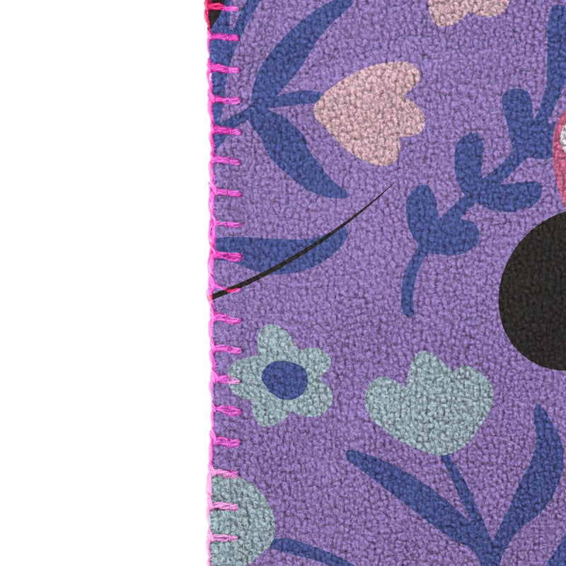 Jay Franco Kids Plush Throw Blanket â€“ Soft & Cozy Fleece Throw for Bedroom & Couch DÃ©cor, Official Licensed Product, Purple - Minnie Mouse, 40x50 - Travel Blanket - Image 4