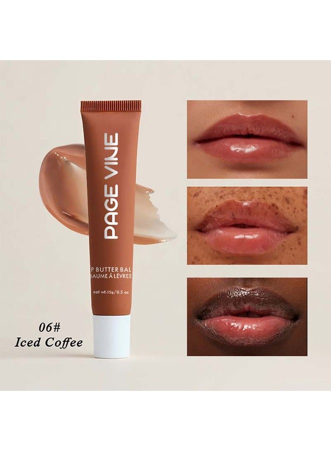 PAGE VINE Lip Butter Balm - Lip Conditioning Lip Mask and Lip Balm for Instant Moisture, Shine and Hydration - Sheer-Tinted, Soothing Lip Care #06 - Image 2