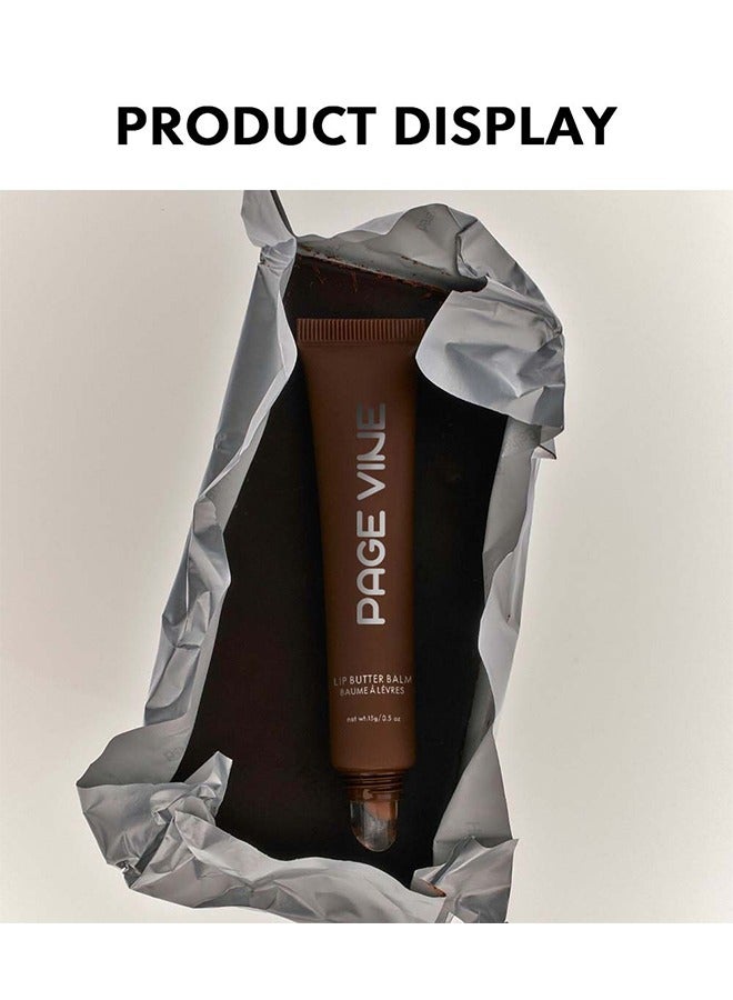 PAGE VINE Lip Butter Balm - Lip Conditioning Lip Mask and Lip Balm for Instant Moisture, Shine and Hydration - Sheer-Tinted, Soothing Lip Care #06 - Image 4