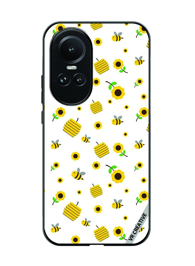 VR CREATIVE Protective Case Cover For Oppo Reno 10 Honeybee Design Multicolour - Image 1