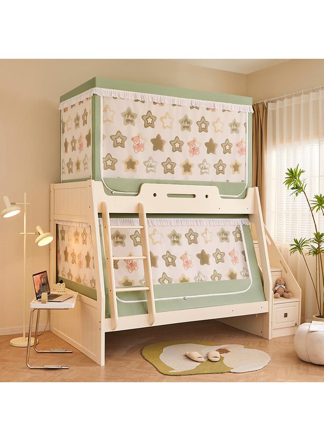 Bluejw Shading Curtain Upper And Lower Bunk Bed Mosquito Net Student Dormitory Single Encrypted Mosquito Net Three-door Paint Zipper Square Net - Image 1