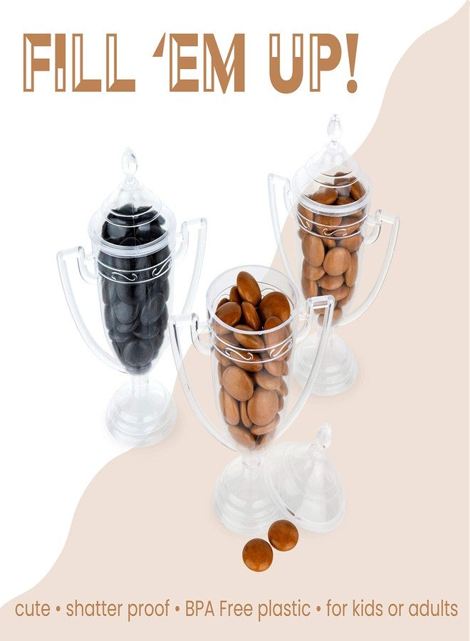 Hammont Trophy Cup Shaped Acrylic Candy Boxes - 12 Pack - 1.69"x3.5"x3.14"- Perfect for Weddings, Birthdays, Party Favors and Gifts | Designer Cute Clear Lucite Plastic Treat Containers - Image 5