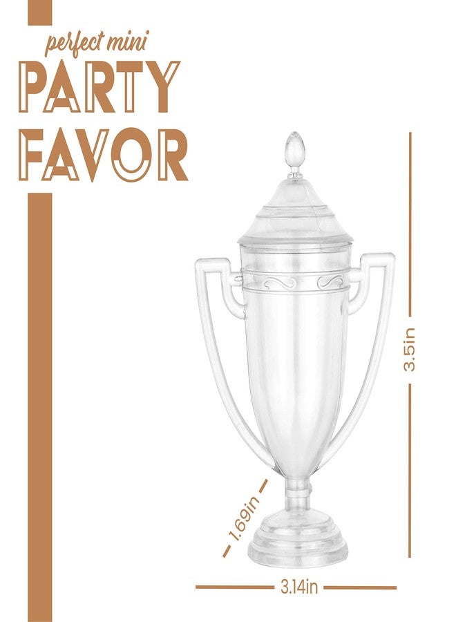 Hammont Trophy Cup Shaped Acrylic Candy Boxes - 12 Pack - 1.69"x3.5"x3.14"- Perfect for Weddings, Birthdays, Party Favors and Gifts | Designer Cute Clear Lucite Plastic Treat Containers - Image 4