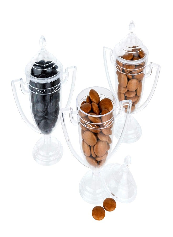 Hammont Trophy Cup Shaped Acrylic Candy Boxes - 12 Pack - 1.69"x3.5"x3.14"- Perfect for Weddings, Birthdays, Party Favors and Gifts | Designer Cute Clear Lucite Plastic Treat Containers - Image 2