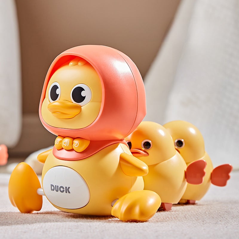 Electric Swinging Duck Cute Pet Squad Simulation Duck Mom Yellow Duck Baby Children's Educational Toys Cross-Border Whole(Rocking duck mother [yellow] color box bring your own 3 5th batteries) - Image 2