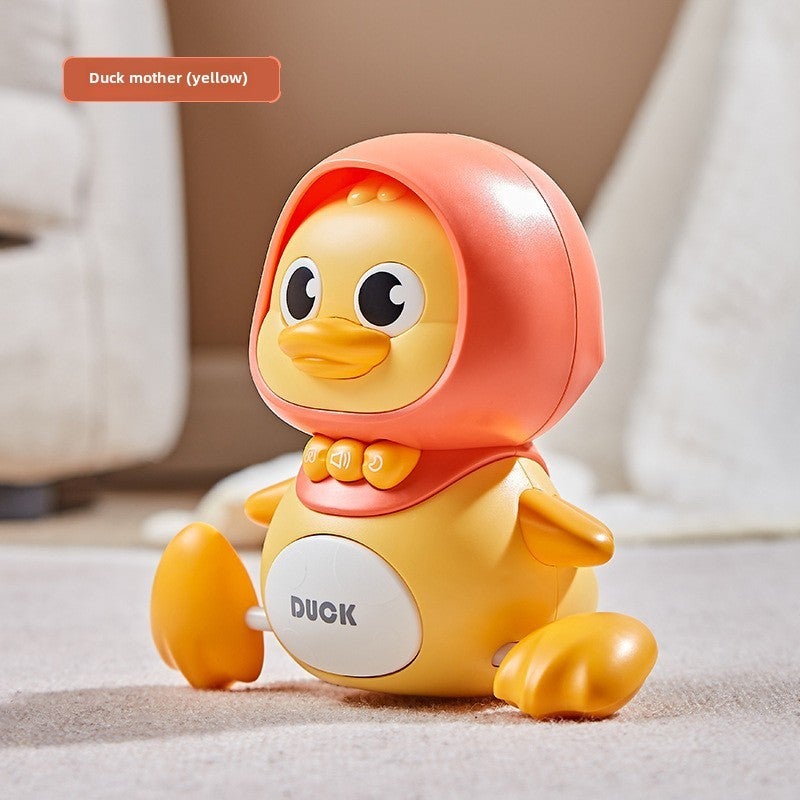 Electric Swinging Duck Cute Pet Squad Simulation Duck Mom Yellow Duck Baby Children's Educational Toys Cross-Border Whole(Rocking duck mother [yellow] color box bring your own 3 5th batteries) - Image 1