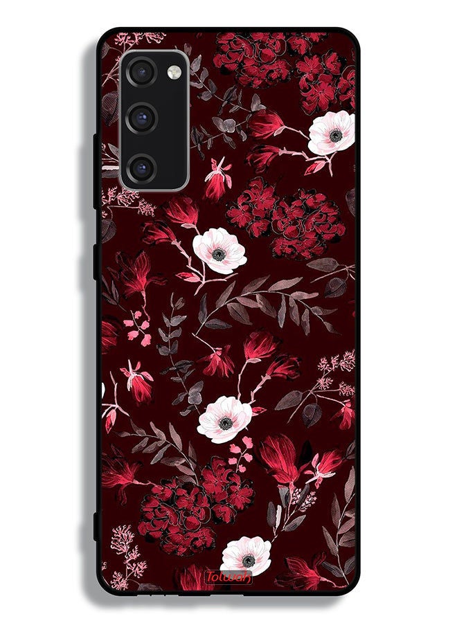 Tolwak Samsung Galaxy S20 FE 4G Protective Case Cover Small Flowers And Tropical Leaves - Image 2